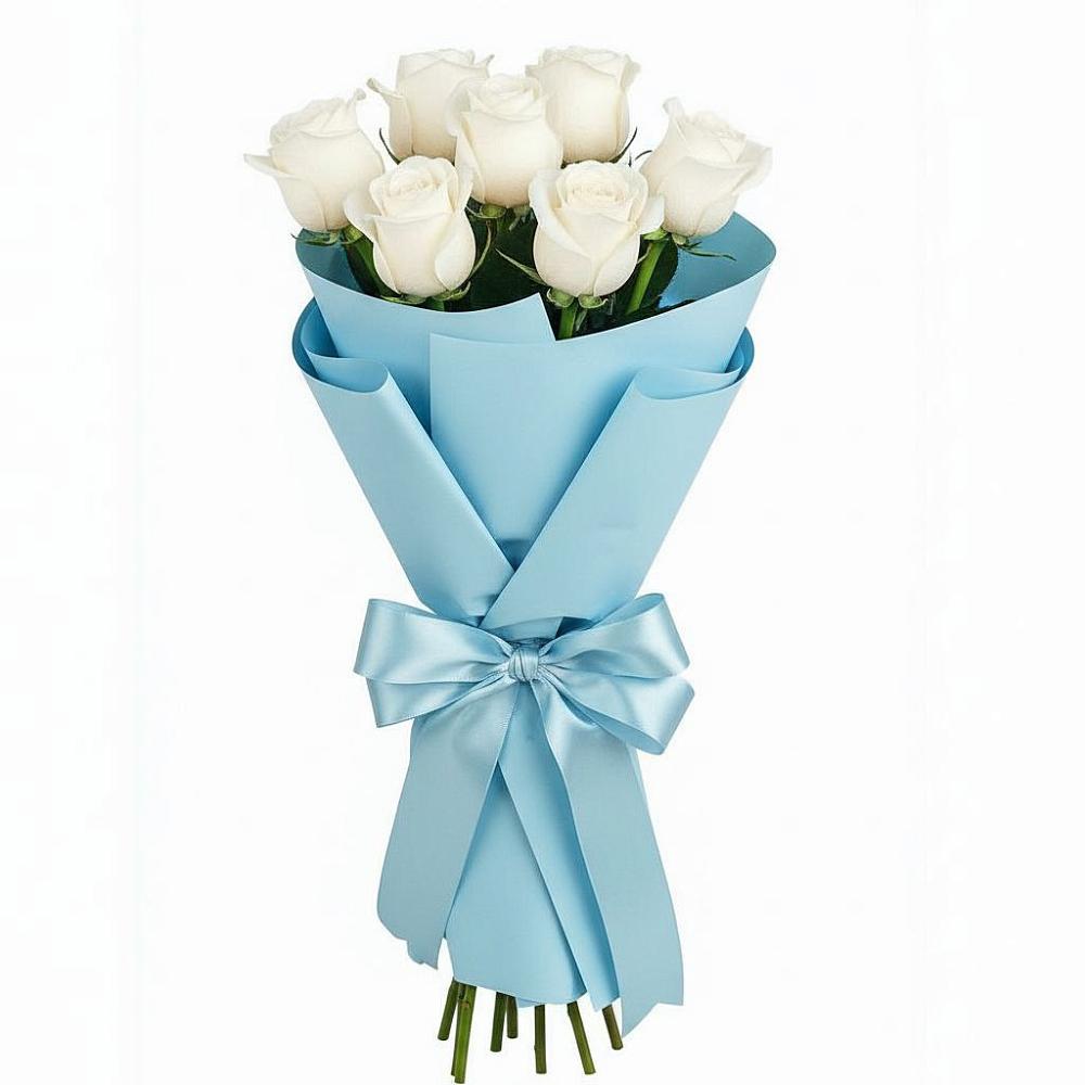 Букет 7 белых роз Проуд в Реутов