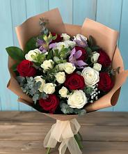 Букет цветов из:  Розы и Альстромерии в Реутов