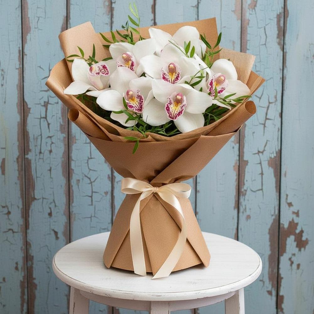 Букет цветов из: Орхидеи и Розы в Реутов