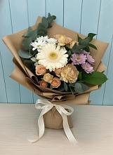 Букет цветов из:  Герберы и Хризантемы в Реутов