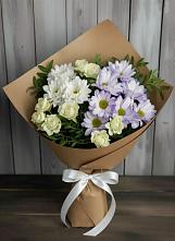 Букет цветов из:  Хризантемы и Розы #REPLACE_PRED# Реутов