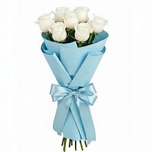 Букет 7 белых роз Проуд в Реутов