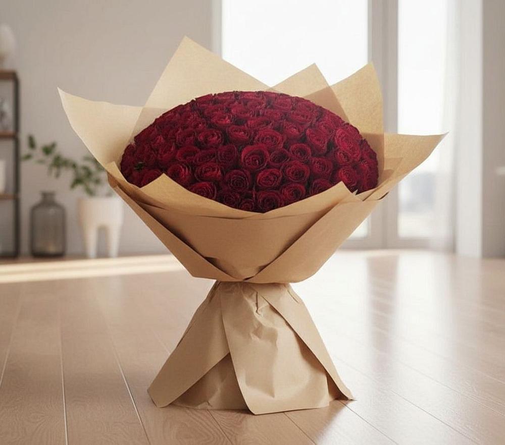 Букет 101 Красная роза в Реутов